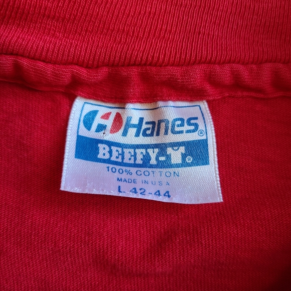 Vintage Fruit of the Loom Santa Christmas Sweatshirt Ugly Sweater Pullover Large - Picture 2 of 9